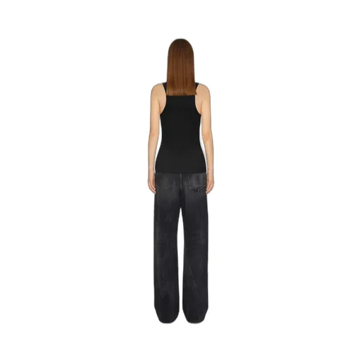 Logo Printed Crew Neck Tank Top
