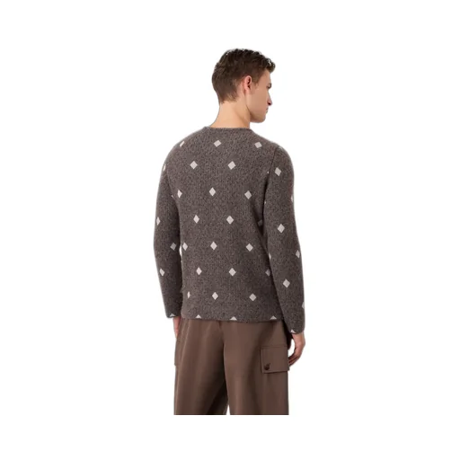 Diamond-Jacquard Crew-Neck Jumper