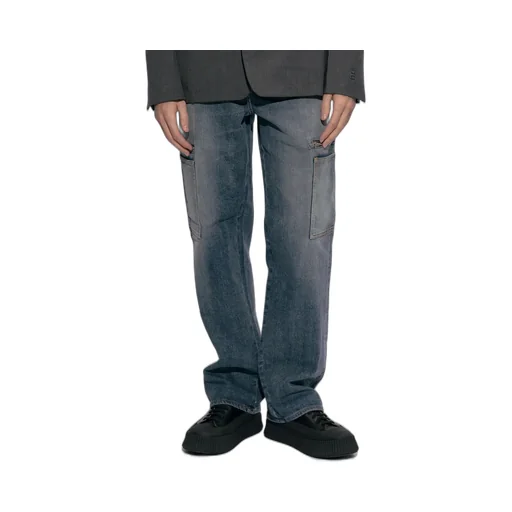 Pocket Detailed Straight Leg Jeans