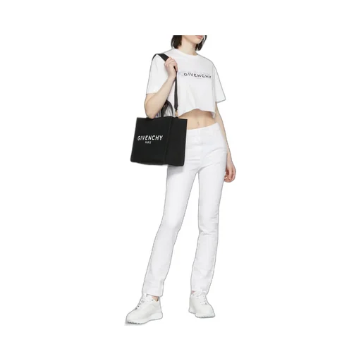 Logo Printed Top Handle Bag