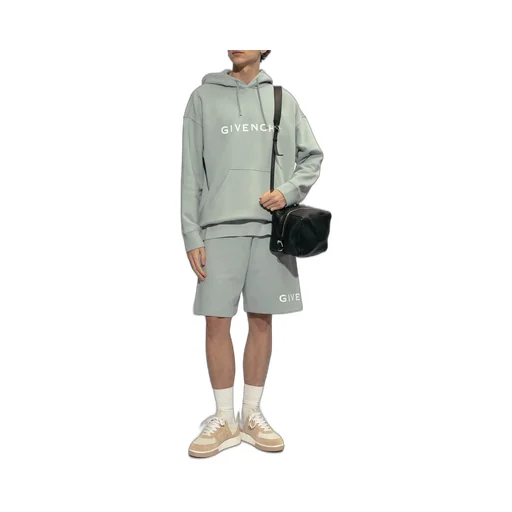 Logo Print Drawstring Hoodie