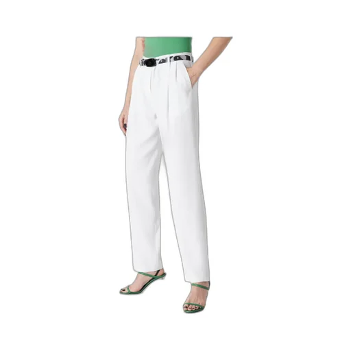 Straight Leg Pleated Trousers