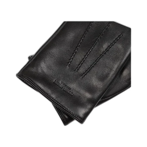 Logo-Stamped Leather Gloves