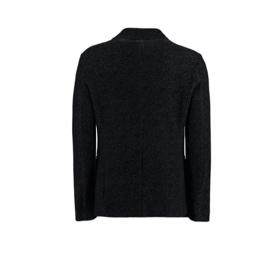 Chevron-Jacquard Single-Breasted Blazer