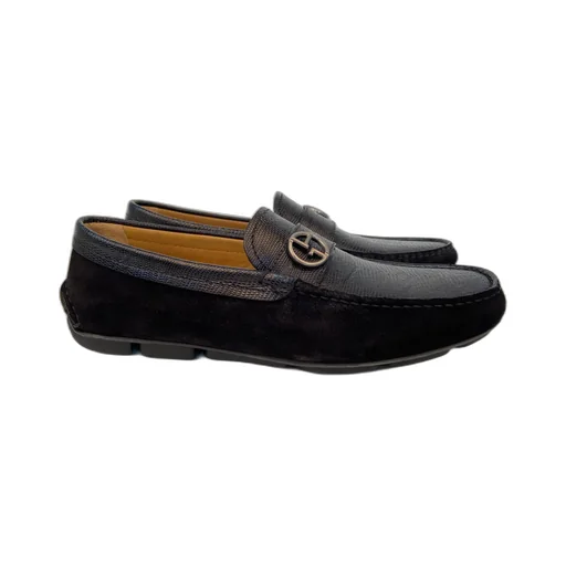 Gold Buckle Loafer Shoes