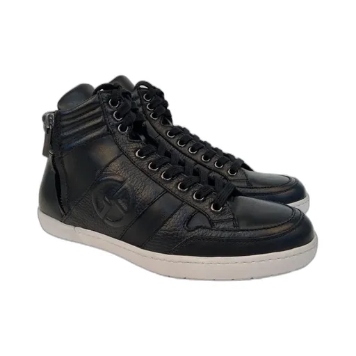 Black Lace-Up Casual Sneakers