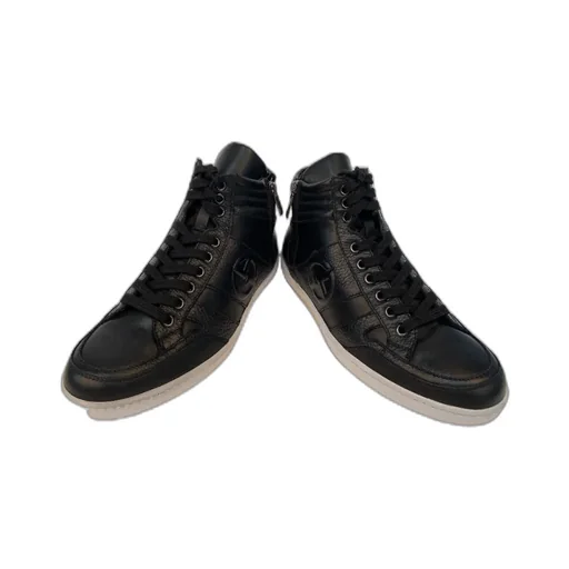 Black Lace-Up Casual Sneakers
