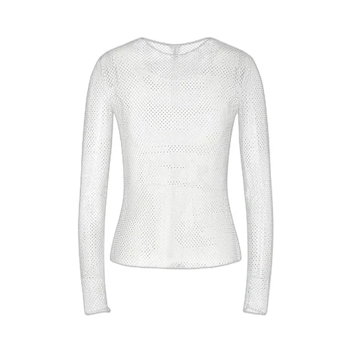 Crystal Mesh Zipper Cardigan