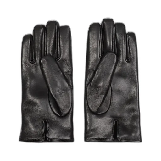Logo-Stamped Leather Gloves