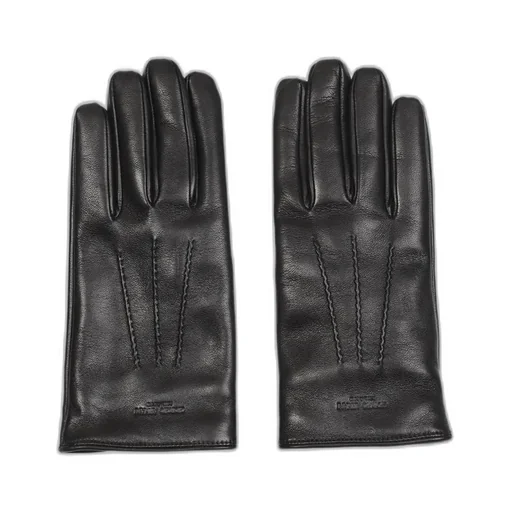 Logo-Stamped Leather Gloves