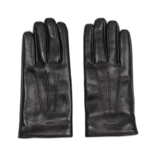 Logo-Stamped Leather Gloves