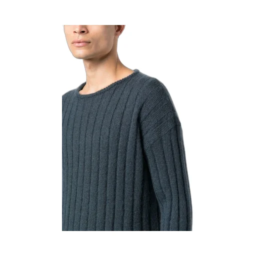 Ribbed Knit Mohair-Wool Blend Jumper