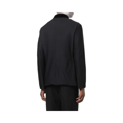 Contrast-Trim Single-Breasted Blazer