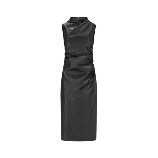 Sleeveless Leather Midi Dress