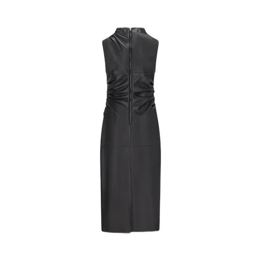 Sleeveless Leather Midi Dress