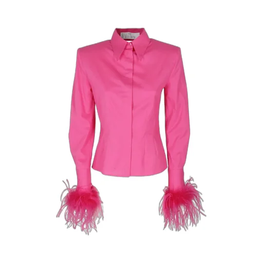 Feather-Trim Detail Shirt