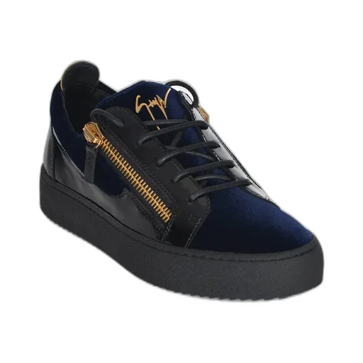 Frankie Zip-Detailed Lace-Up Sneakers