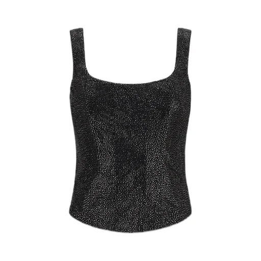 Embellished Square-Neck Top