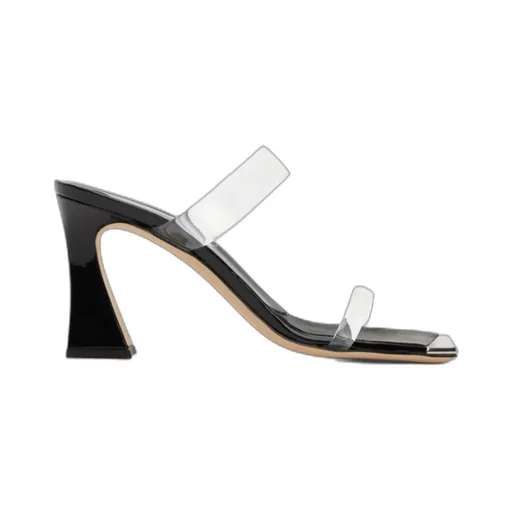 Square-Headed High-Heeled Sandals