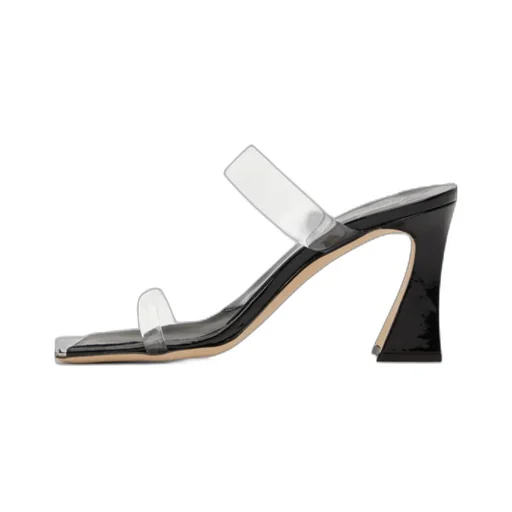 Square-Headed High-Heeled Sandals