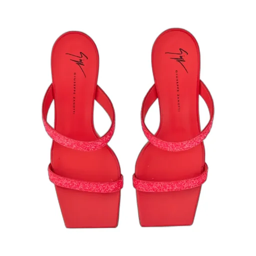 Glitter Strap Mules