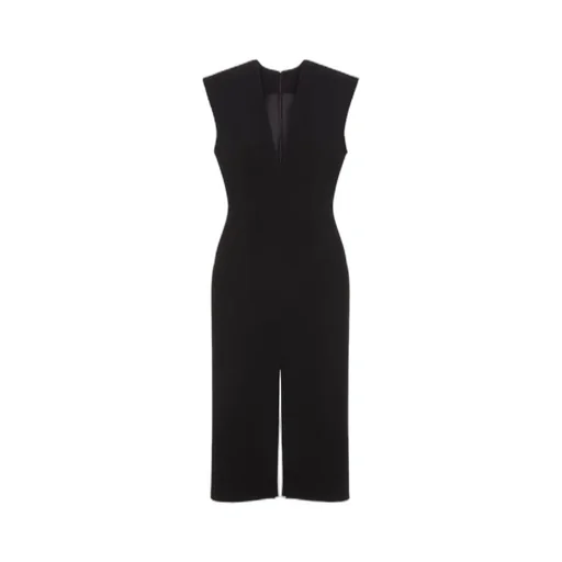 V-Neck Pencil Midi Dress