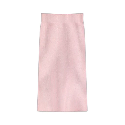 Rubbed-Knit Midi Pencil Skirt