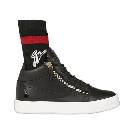 Black Lace-Up Casual Sneakers
