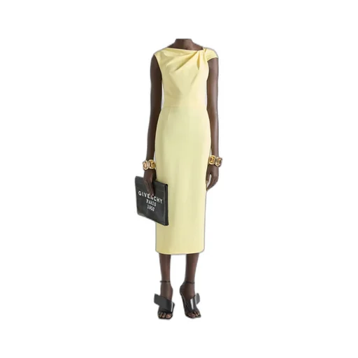Draped Midi Cady Dress