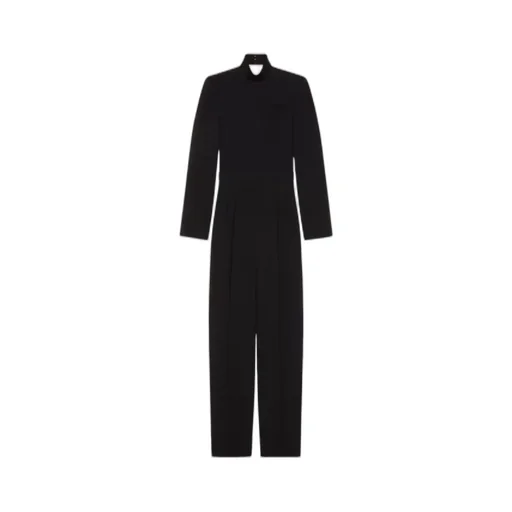 Long-Sleeve Backless Jumpsuit