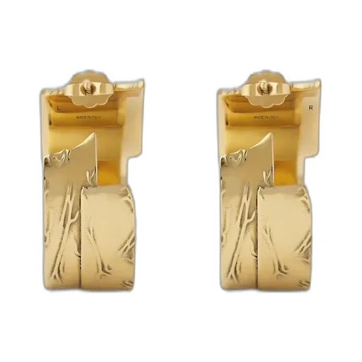 Logo Engraved Tape Earrings