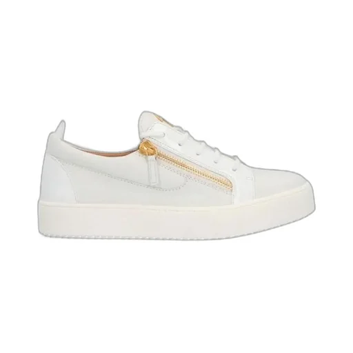 Zip-Detailed Lace-Up Sneakers