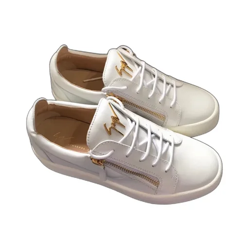 Zip-Detailed Lace-Up Sneakers