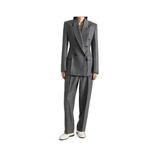 Double Pleat Wool Pants