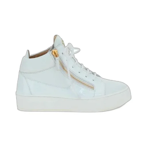 Side-Zip Lace-Up Sneakers