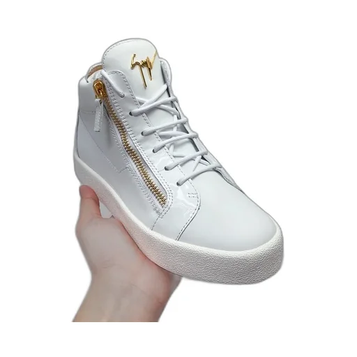 Side-Zip Lace-Up Sneakers