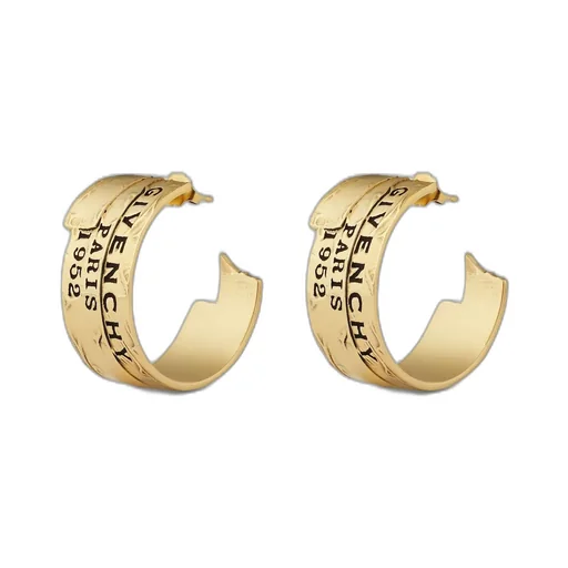 Logo Engraved Tape Earrings