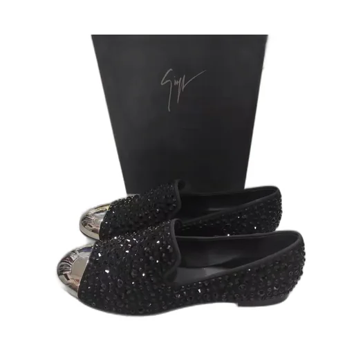 Silver Flat Shoes