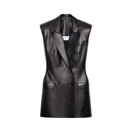 Double-Breasted Sleeveless Jacket