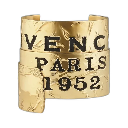 Paris 1952 Logo Engraved Tape Bracelet