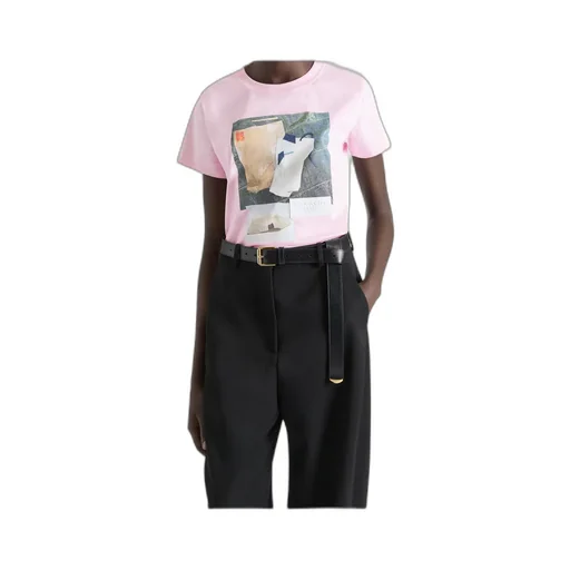 T-Shirt In Cotton With Archive Print