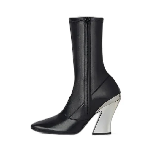 Sculpted Ankle Boots In Nappa Leather