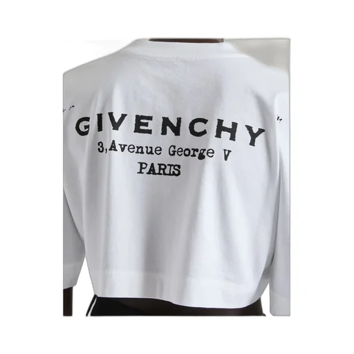 Cropped Fit T-Shirt With Givenchy Stamp Print