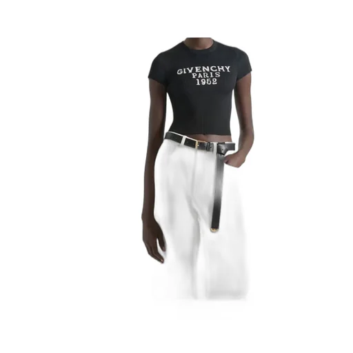 Paris 1952 Jacquard Cropped Knit Top