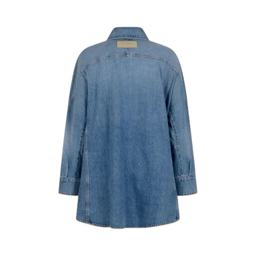 Denim Button-Fastening Shirt