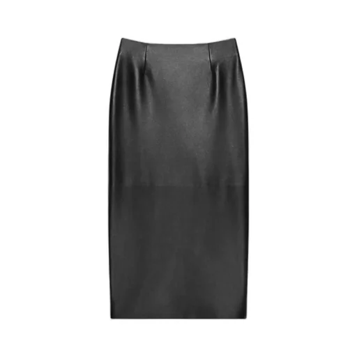 Leather Midi Pencil Skirt