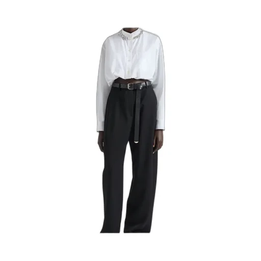 Cropped Shirt With Crystals