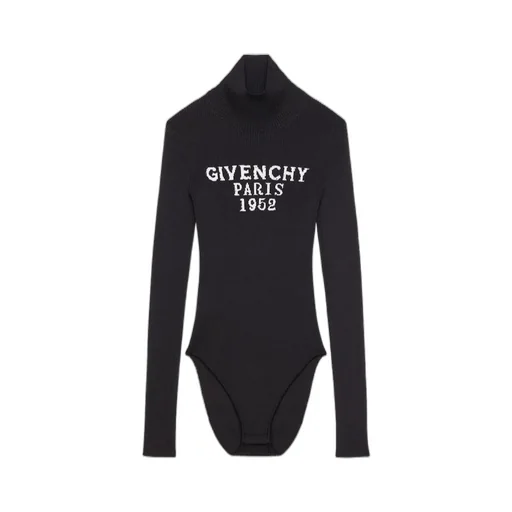 Logo Intarsia High-Neck Bodysuit