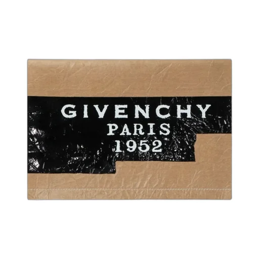Logo Detailed Crinkled Effect Clutch Bag