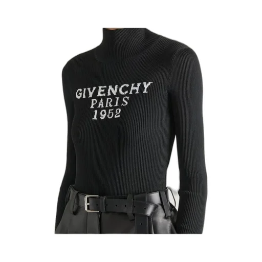 Logo Intarsia High-Neck Bodysuit